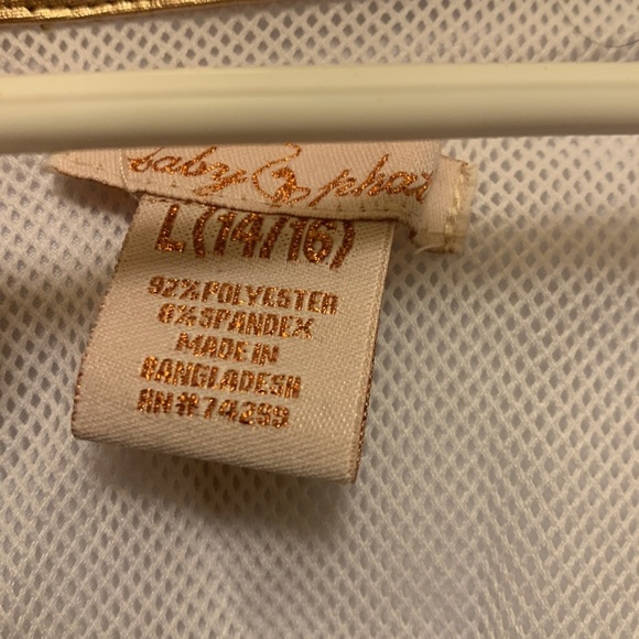 Baby Phat Bronze Bomber Jacket Girl’s Size Large 14/16 - Picture 5 of 6